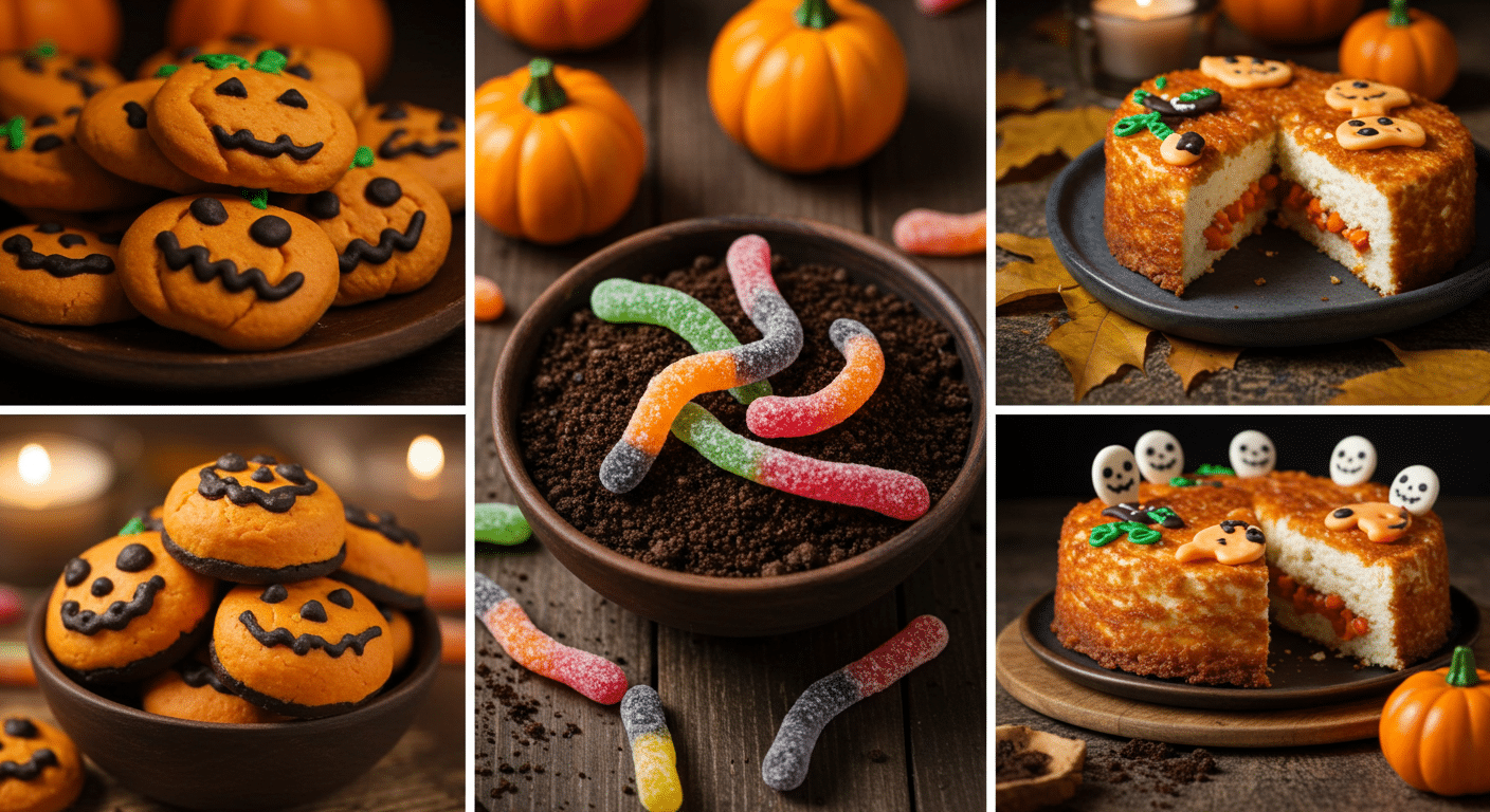 Halloween food ideas with spooky appetizers and fall recipes