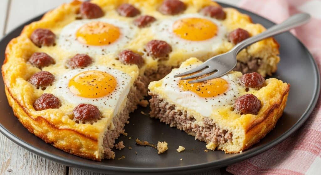 Easy Sausage and Egg Casserole in a 9x13 pan