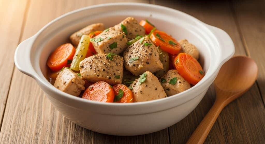 Healthy Chicken Crockpot Recipes with Vegetables in a Slow Cooker – easy family dinner.