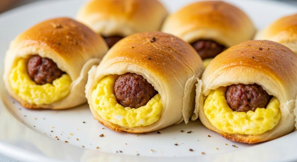 Quick & Delicious Sausage Egg Breakfast Rolls