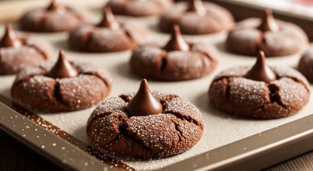 Chocolate Peanut Butter Blossom Cookies Recipe