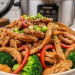 Dump and Go Crockpot Teriyaki Chicken served over rice