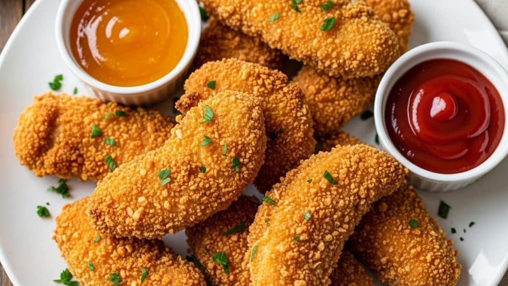 Oven baked Crispy Homemade Baked Chicken Tenders