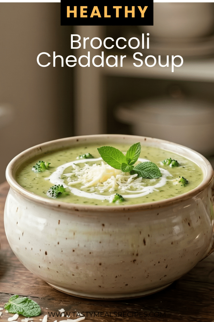 Healthy Broccoli Cheddar Soup