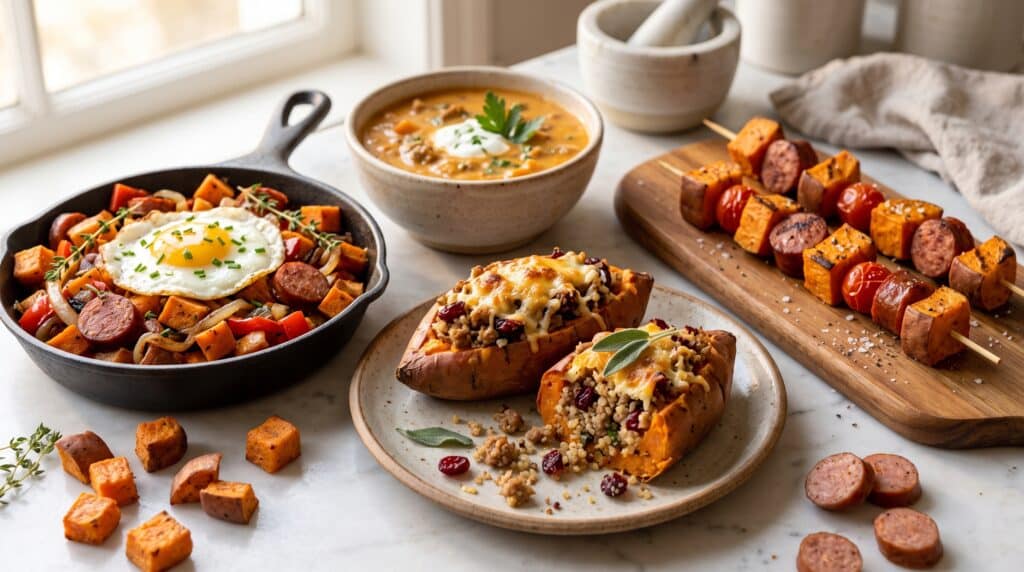 Sweet Potato and Sausage Dishes