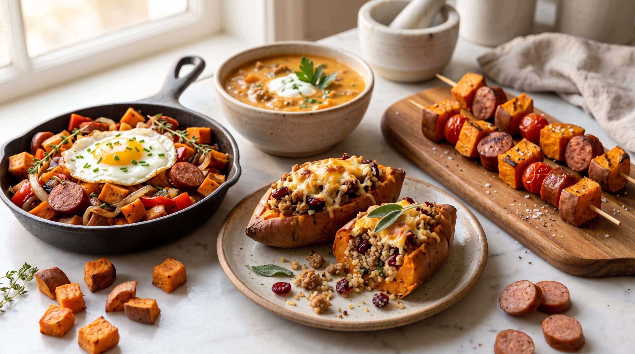 Sweet Potato and Sausage Dishes