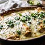 Creamy Poblano Chicken Enchiladas