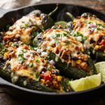 Turkey Stuffed Poblano Peppers
